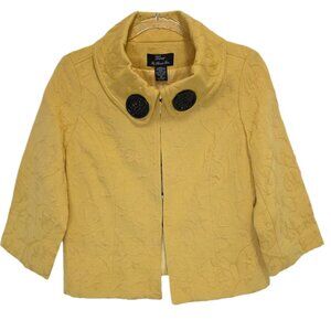 1372 Designer Trenz by Theresa Renz Y2K 3/4 Sleeve Lined Damask Blazer Sz.M